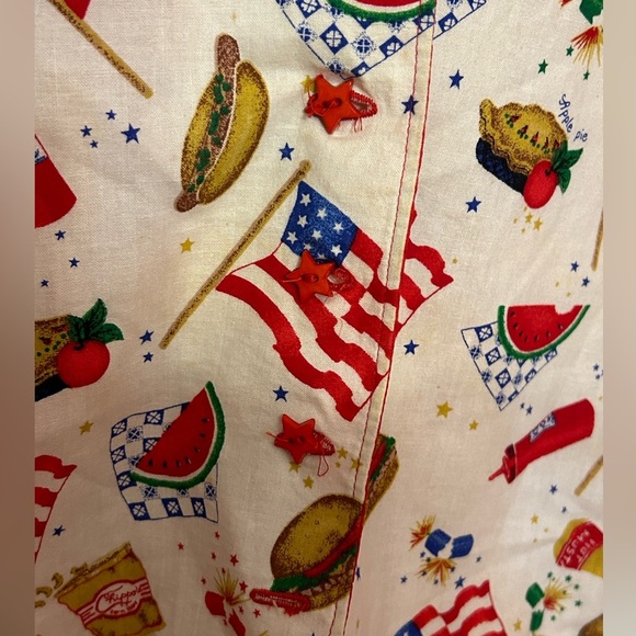 Vintage Daisy Kingdom Patty's Picnic USA Vest Handmade 1997 size large - Picture 13 of 15